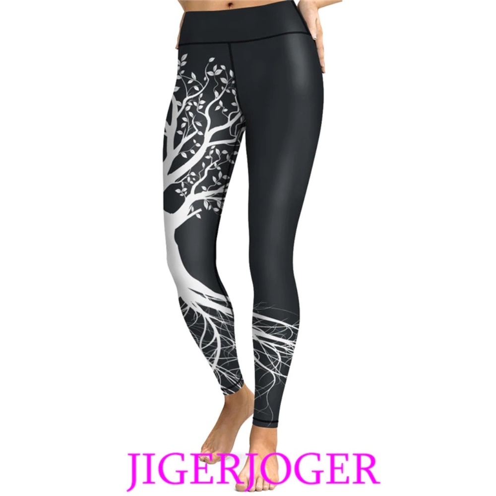 Women's High Waist Band Floral Yoga Legging
